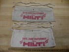 11 Vintage Hilti Safe Sure Fastening Carpenters Canvas 3 Pocket Nail Apron vgc