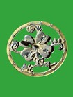 Elegant Victorian  Pierced  Button   4 Leaf Clover  Coiled Snake   Insect  large