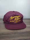 Vintage Springs Road Auto Sales Hat Hickory Nc Burgundy   Yellow Snapback Cap