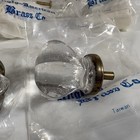 12 Vintage 80s Anglo American Brass Co  Glass Cabinet Drawer Knobs Pulls Lot