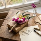 Mini Dried Flower Bouquet With Greeting Card  12 Styles Available
