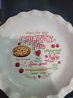 Set Of 3 10    Round Ceramic Pie Plates Cherry Pie pumpkin Pie   Blueberry Pie