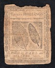 April 25  1776 30s Thirty Shillings Pennsylvania Colonial Currency Note
