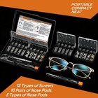 Tekprem Magnetic Eyeglass Repair Tool Kit  Eye Glasses Repairing Screwdriver Set