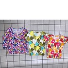 Womens Med Spring summer Floral Long Sleeve Shirt 2 Cotton Blouses Cotton