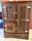 1930   s Solid Oak Iceberg Brand Icebox 