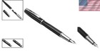 Black Metal Fountain Pen - Refillable With Smooth Writing  Medium Nib  Adult Use