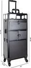Professional Artist Train Makeup Case Cosmetic Organizer Drawers Lock And Keys