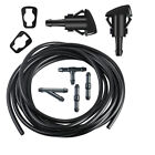 Car Windshield Wiper Washer Squirter Nozzle Spray Jet Kit Fluid Hose Universal