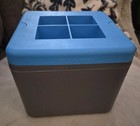 Set Of 2 True Cube Crystal Clear Ice Cube Maker  4 Mold  Blue grey- New Open Box