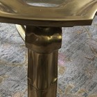 Vintage Hollywood Regency Brass Glass Coffee Table Labarge Style 42x32