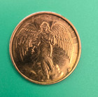 Guardian Angel Token coin Gold Tone Metal-winged Angel With Halo