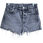Mother Jeans The Tomcat Kick Fray Shorts In Shadows In The Grass Size 24