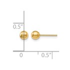 10k Yellow Gold Polished Ball Stud Earrings For Women