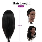2022 Inch Mannequin Head 100  Real Human Hair Light Brown Cosmetology Clamp