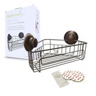  Corner Bathroom Shower Caddy Shelf Organizer Suction Cup Wall Storage Bronze