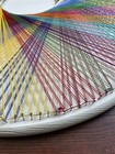 Vintage String Nail Art Spirograph Rainbow Wall Hanging Picture Framed 24  