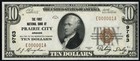 Serial  1 Top Pop 1929 Prairie City  Oregon 1st National Bank  10 Pcgs 64ppq