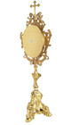 Vintage Gothic Style Brass Ornate Reliquary With Cherub Angels 18 5 Inch