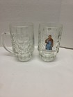 2 Vintage Parkbrau Pils German Beer Glass Mugs-bubble Glass  - Italy Stamp