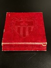 Vintage Chess Set Mini Wooden Red Box Travel Size Black Red Pieces Folding Board
