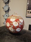 Staple Repair Wabi-sabi Kinkozan Japanese Satsuma Ceramic Butterfly And Flower