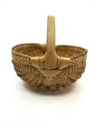 Vintage Signed Hand-woven Split Oak Buttock Basket
