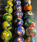 Lot - Millefiori Glass Beads - 30 Indian Rare Chevron Unique  b100 