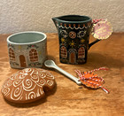 New Anthropologie Ginger Ceramic Sugar Bowl And Creamer