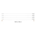 4 Pcs Cable Lock Security Wire Mini Steel Travel With Loops Rope