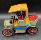 Vintage Tin Toy Masudaya    old Jalopy    Windup Car By Tm C1950 Lever Action
