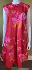 Vtg 60s Floral Hawaii Midi Swing Dress Psychedelic Neon Usa Talon Zip 44    Bust