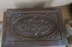 Vintage Antique Carved Wood Wooden Hinged Box Chest 7  X 10 5  X 4 