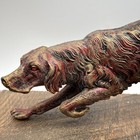 Vtg Italian Irish Setter Hard Plastic Reddish Gold Finish Pointer Position