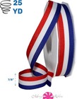 Morex Ribbon 93605 25-914 Striped Grosgrain Ribbon 7 8  X 25 Yd Patriotic Ribbon