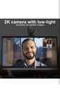 Webcam For Pc laptop mac With Remote Control  2k Computer Camera  Black 