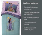 Disney Wish Purple 5 Piece Twin Bed Set W  Sham  100  Microfiber Twin full New