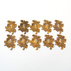 10 Vintage Brass Ornate Keyhole Escutcheons Rococo Antique Furniture Hardware