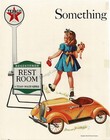 1940 Texaco Registered Rest Rooms Little Girl Doll Pedal Car 2-page Vintage Ad 