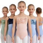 Girls Bodysuit Cross U Back Jumpsuit Training Leotard Dancewear Costume Ballet