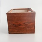 Antique Japanese Hibachi  Made From Dark Wood With A Copper Insert 
