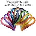 900 Strips Quilling Paper Set 39cm Mixed Color Diy Decoration Gift Gradient