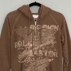 Disney World Rockin Roller Coaster Zip Hoodie Sweatshirt Brown Adults Size S