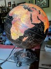 Old Deco Replogle Starlight Series Black Lighted World Globe Lamp Light Decor