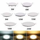 6w 9w 12w 15w 18w Led Recessed Ceiling Panel Down Lights Bulb Slim Lamp Fixture