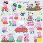 Peppa Pig Peel Stick Wall Decals 28 Stickers  nursery Room Decor Kids Art George