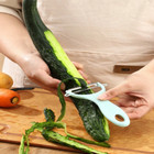 2pcs Stainless Steel Fruit   Vegetable Peeler - Ergonomic Pp Handle Kitchen Tool