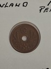 1941 Finland          10 Pennia   Copper Holed Ten Pence Coin  Wwii  Fine