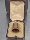 Antique 14 Carat Gold Thimble Gemstone Top Original Box