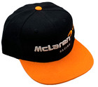 Mclaren F1 Racing Black   Orange Flat Brim Cap  Snapback Hat  Factory 2nd 